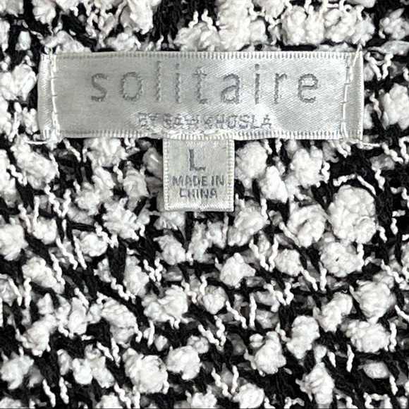 Solitaire by Ravi Khosla Anthropologie popcorn Knit Long open front Cardigan L - Picture 9 of 10